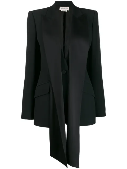 Alexander McQueen silk ribbon embellished blazer