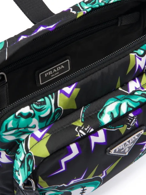 PRADA FRANKENSTEIN PRINT SHOULDER BAG