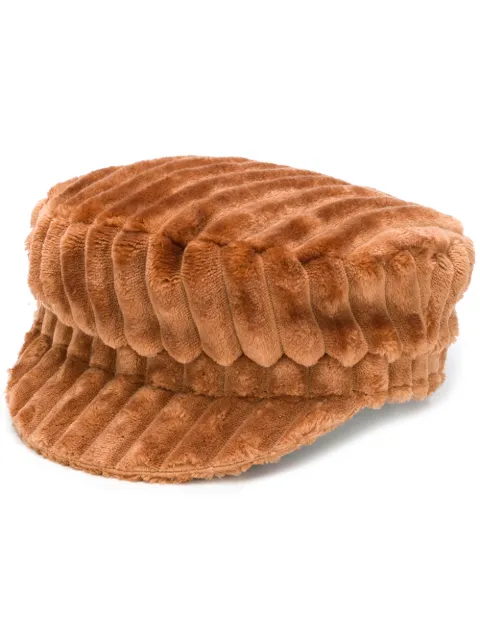 Click to view more detailed imagery on our partner's website Isabel Marant Evie Velvet Chauffeur Cap - Brown