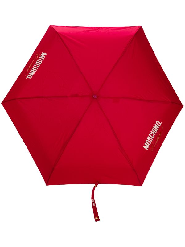 Moschino Paraplu Met Logoprint in het Rood Dames Accessoires voor voor Paraplus voor 