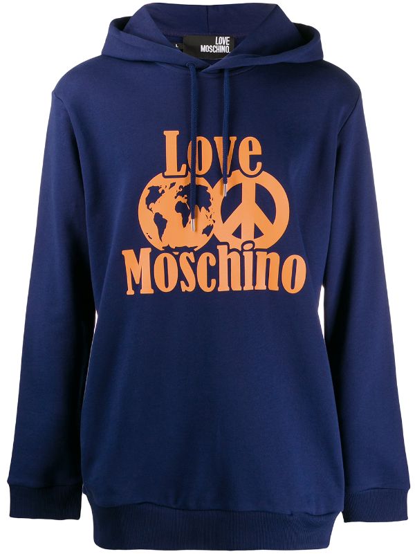 moschino blue hoodie