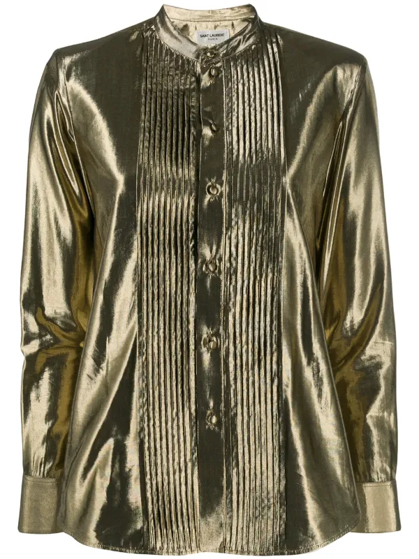 metallic shirt