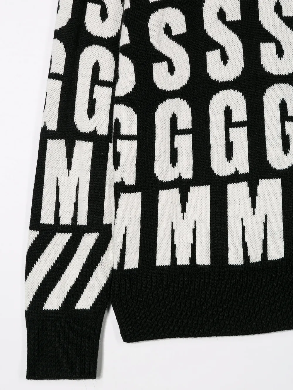 MSGM Kids Trui met logoprint Zwart