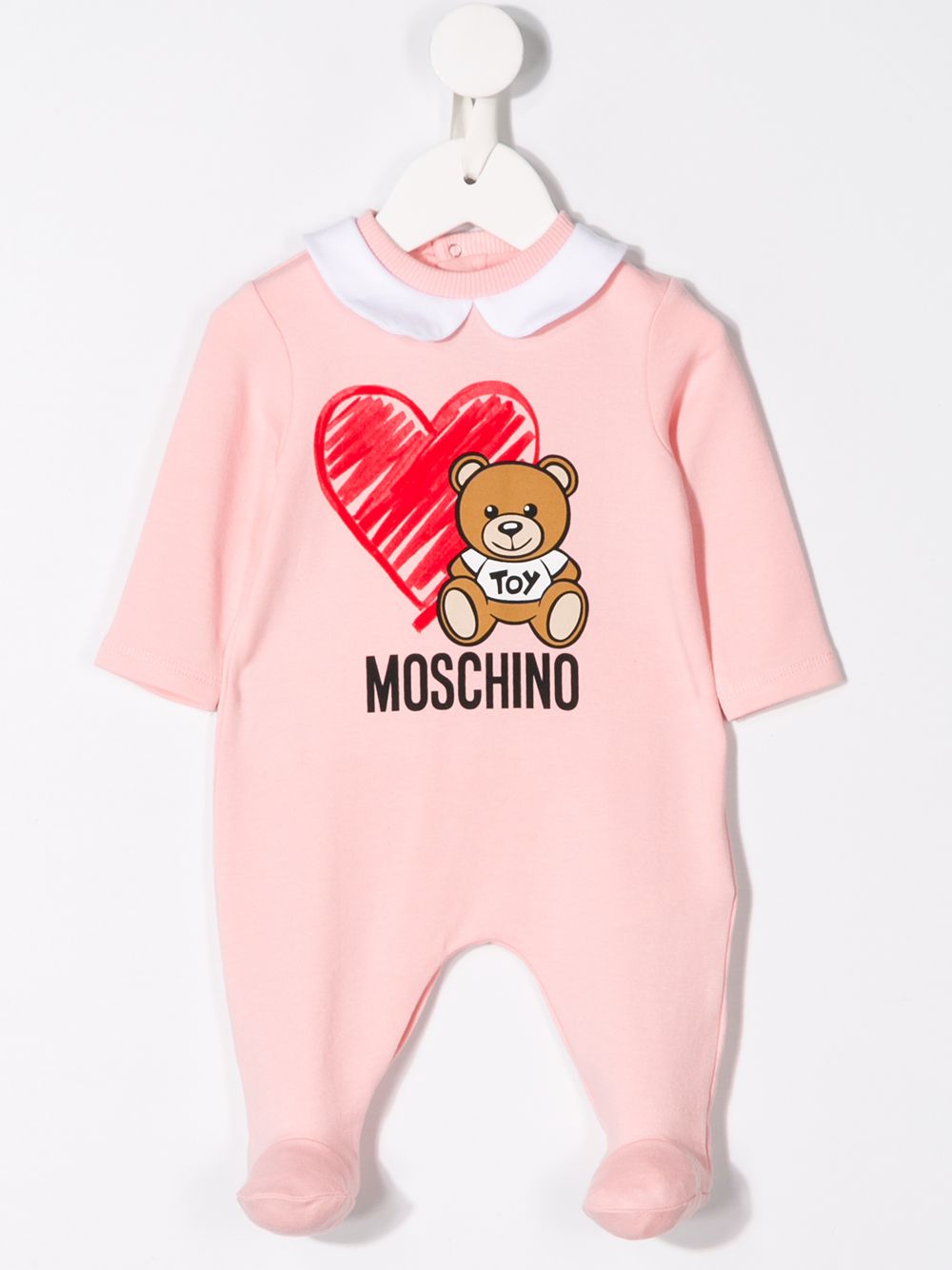 фото Moschino Kids комплект из ромпера и шапки бини с логотипом