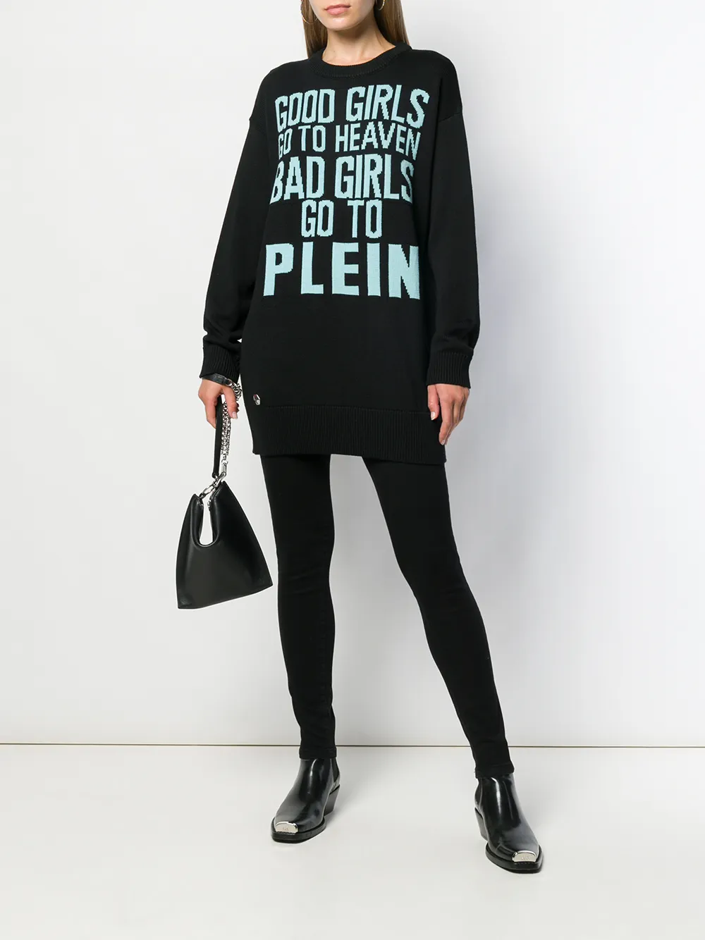 Philipp Plein Good Girls longline jumper | Knitted Sweaters | Image 2