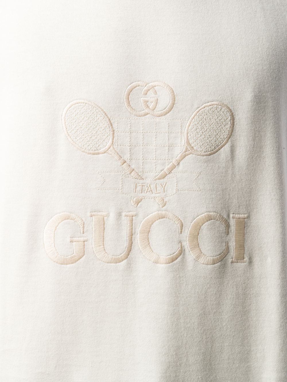 фото Gucci футболка оверсайз с вышивкой gucci tennis