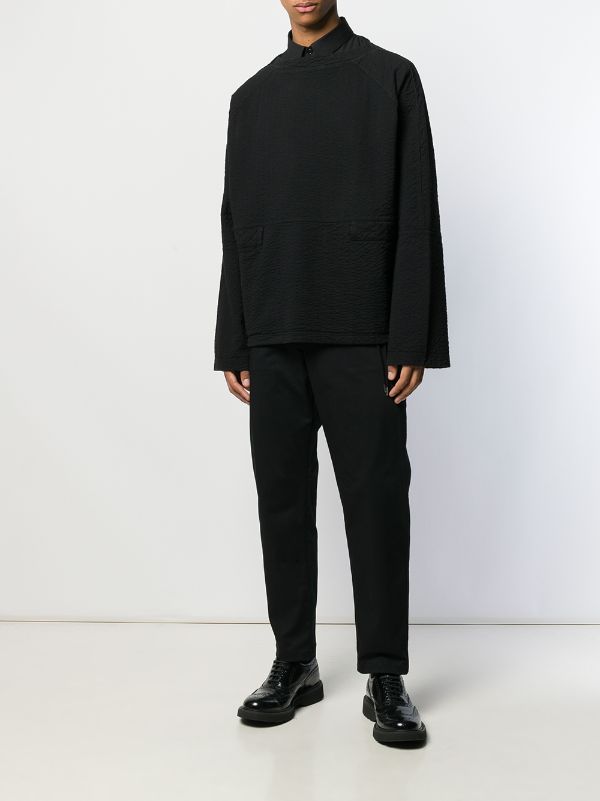 slash neck sweatshirt