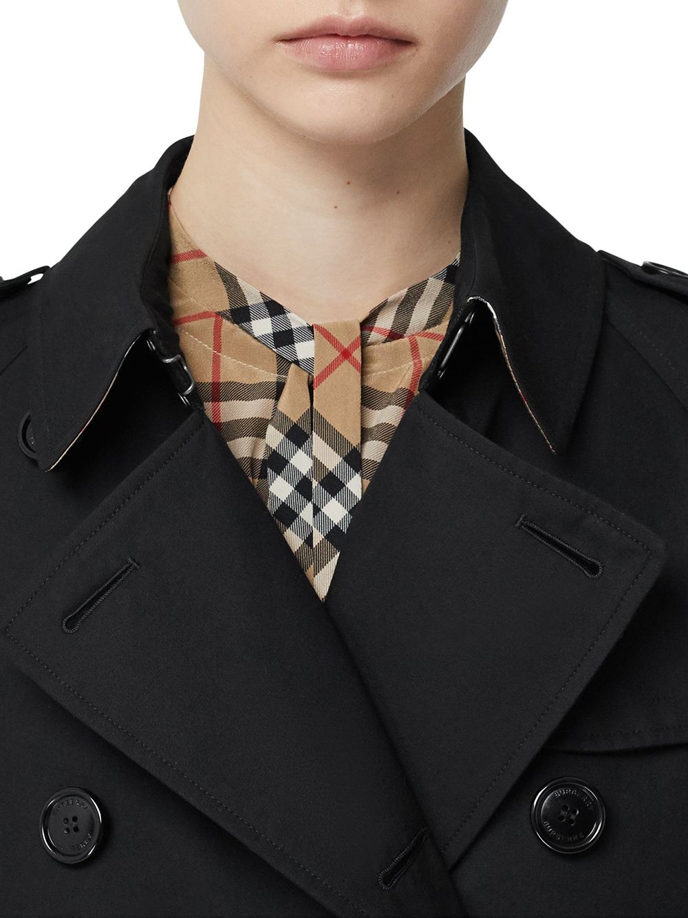 Cheap Burberry double-breasted gabardine trench coat Women