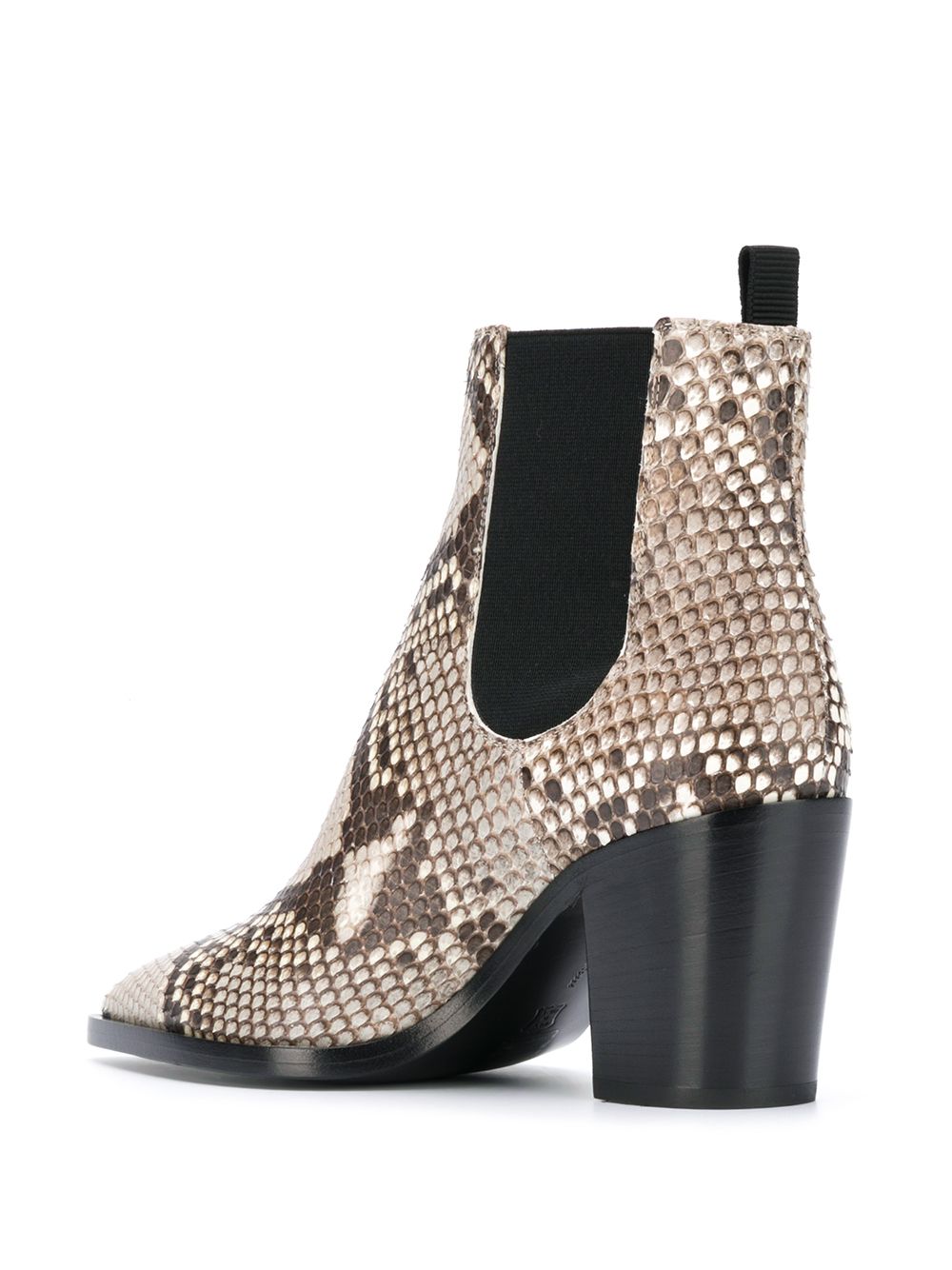 Shop Gianvito Rossi Snakeskin Ankle Boots In Neutrals