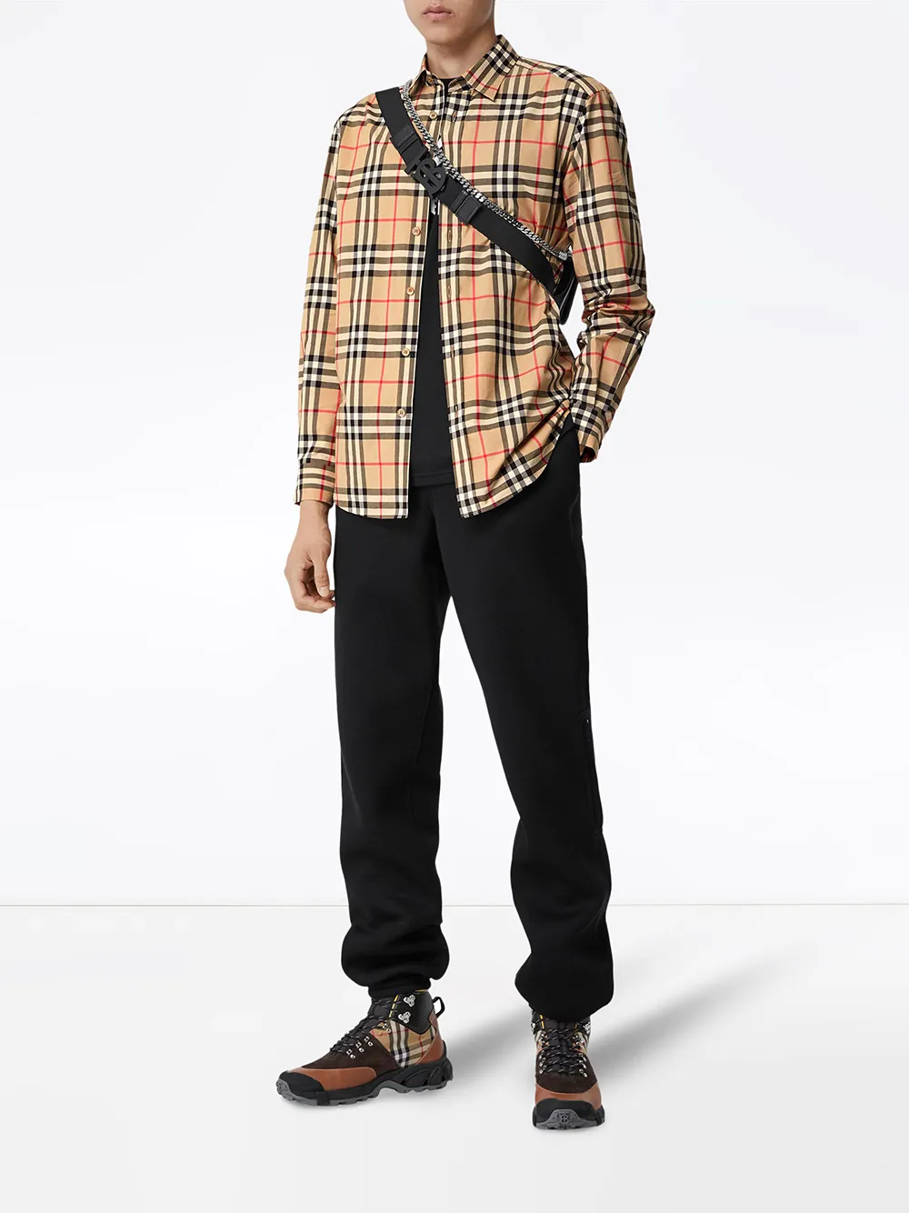 Burberry Vintage Check Cotton Poplin Shirt Brown FARFETCH BG