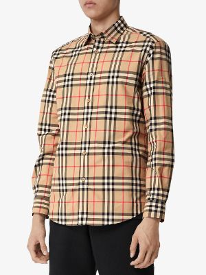 mens burberry shirt black