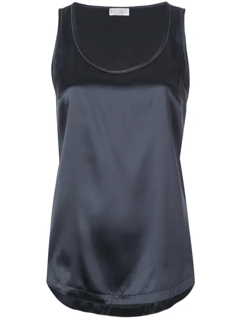 Brunello Cucinelli 실크 탱크 탑