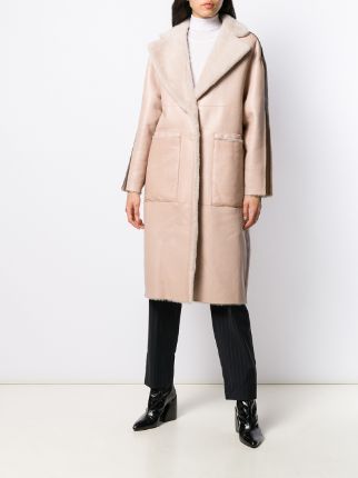 vernice stripes shearling coat展示图