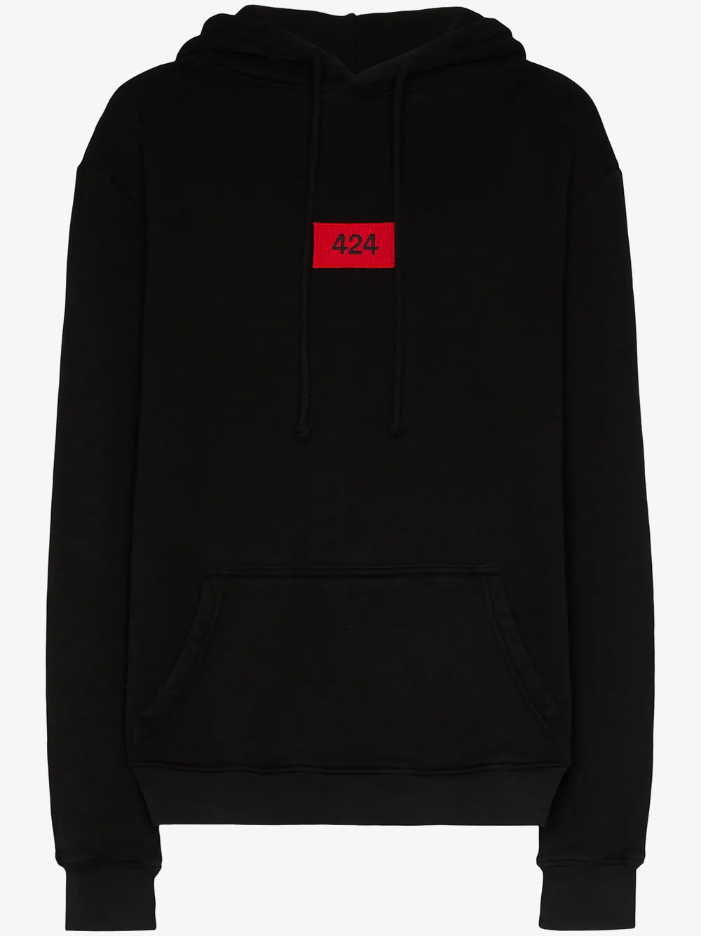 424 logo patch hoodie | Black | Image 1