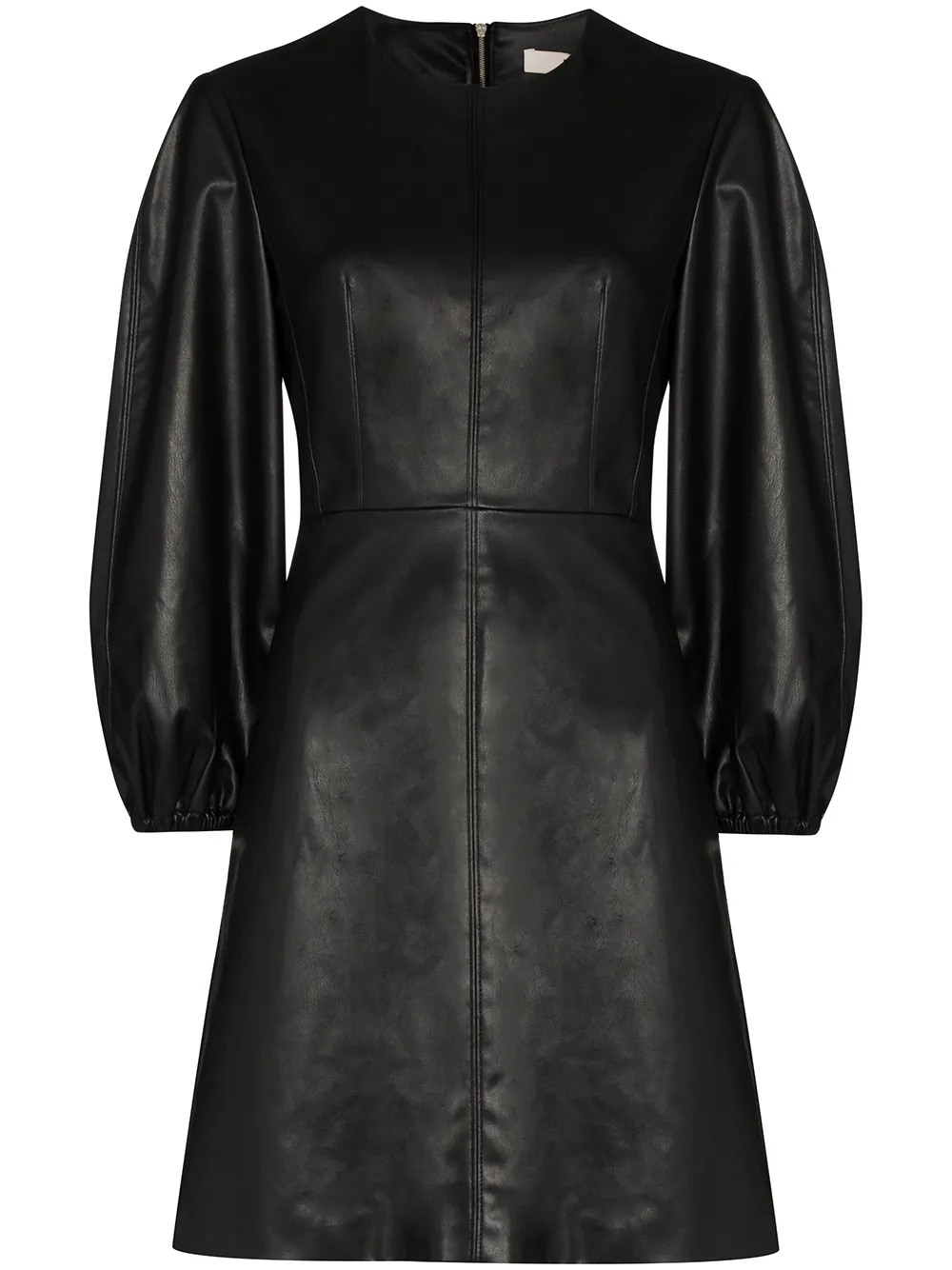 TIBI STRUCTURED FAUX LEATHER DRESS