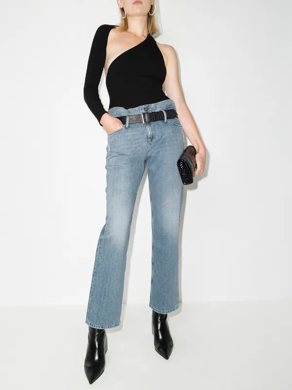 RtA Dexter belted straight leg jeans 