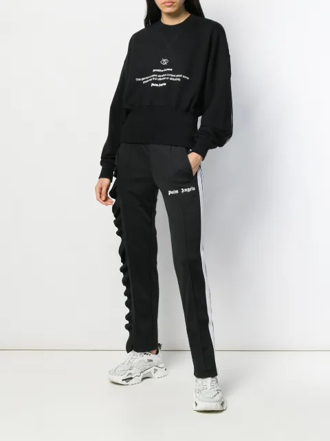 PALM ANGELS SENSITIVE CONTENT GRAPHIC PRINT SWEATSHIRT