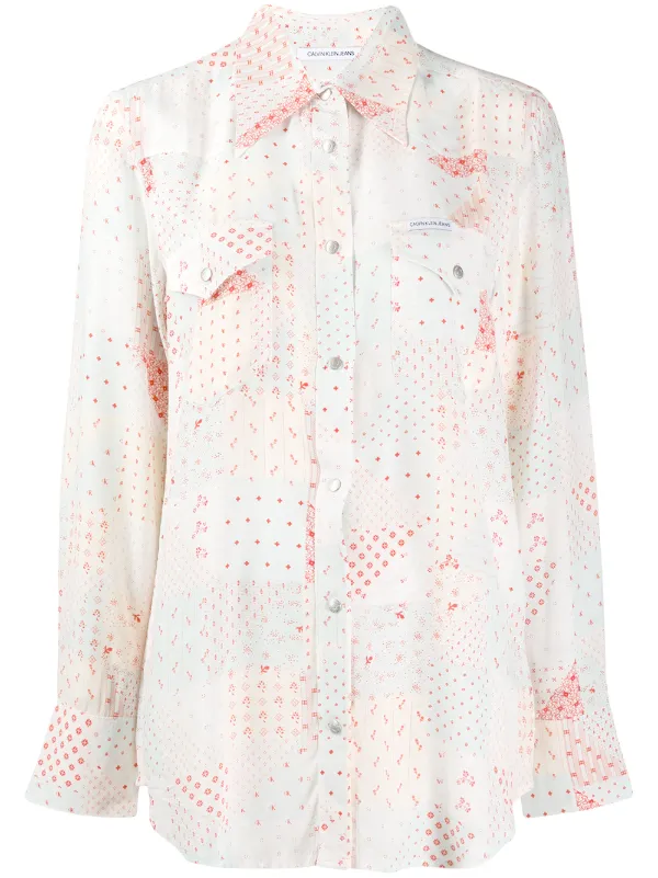 calvin klein printed shirts