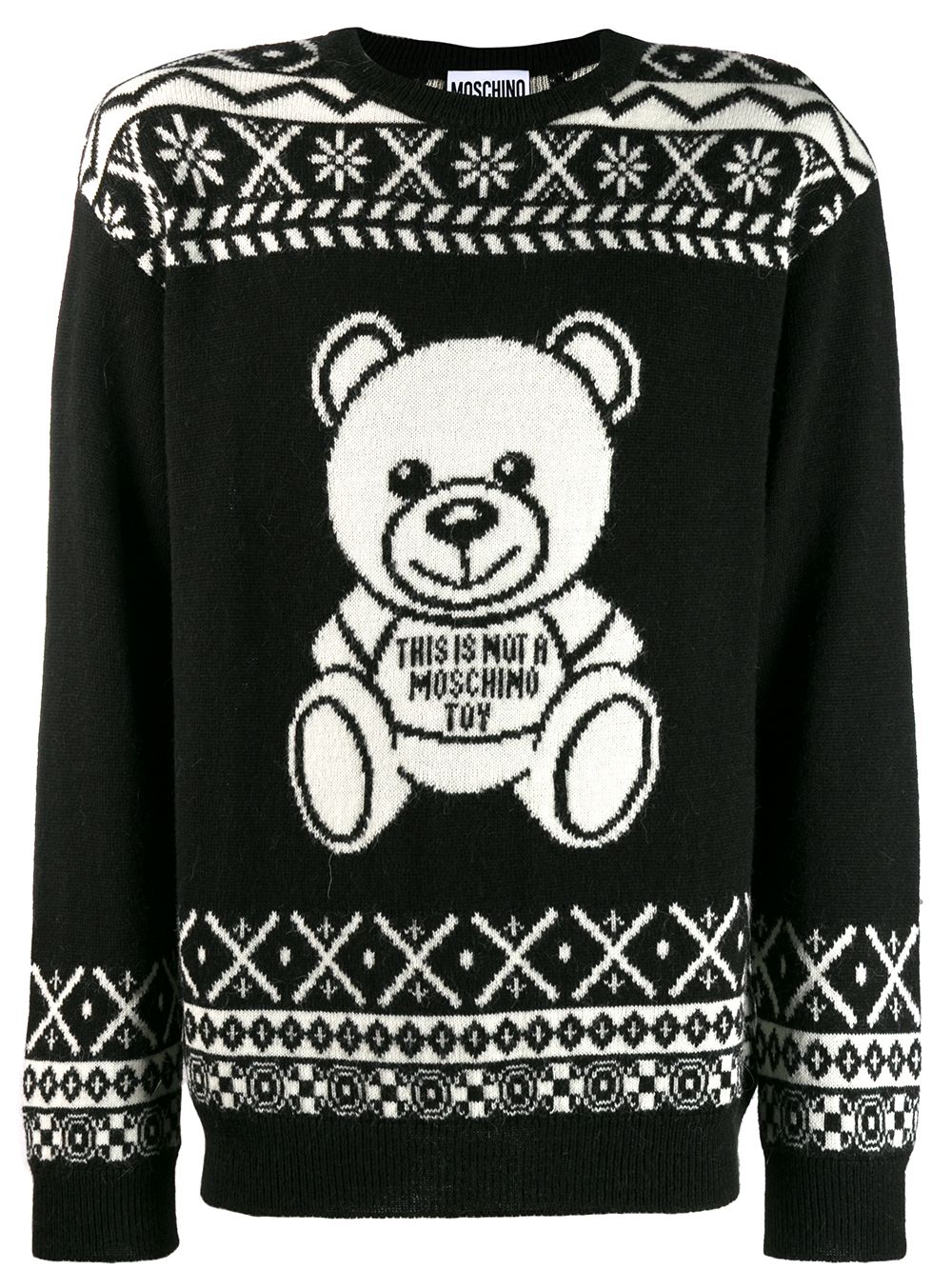 фото Moschino трикотажный джемпер Teddy Bear