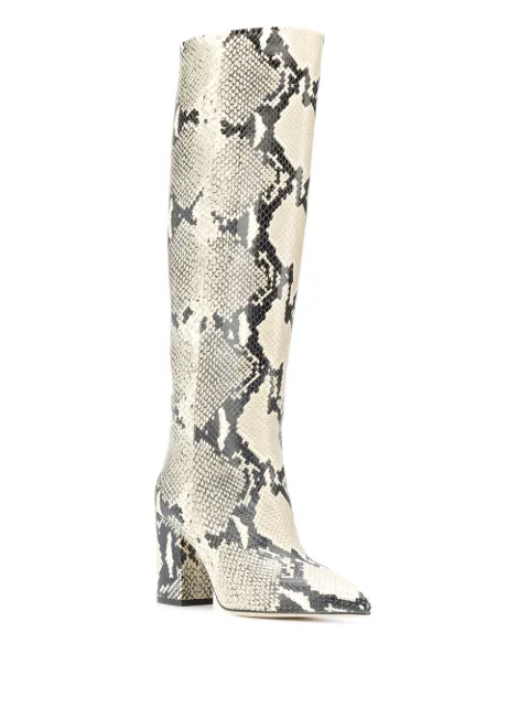 knee high snakeskin boots