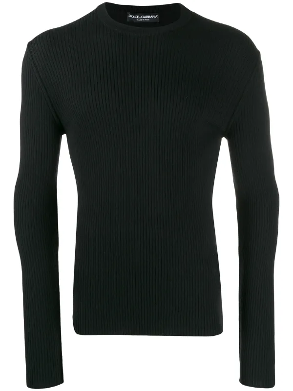 black ribbed sweatshirt