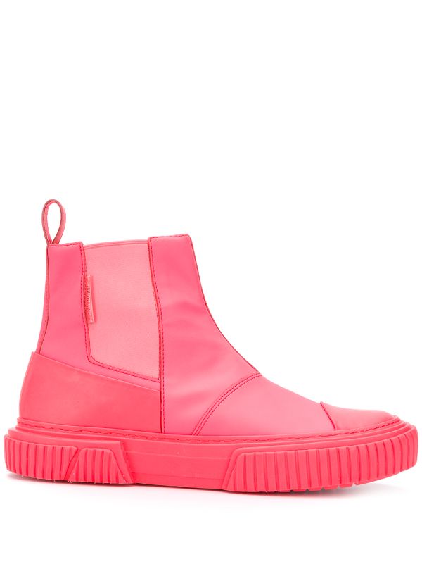 pink chelsea boots