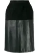 الصورة 1 من Yves Saint Laurent Pre-Owned تنورة مستقيمة بتأثير مخملي 1980