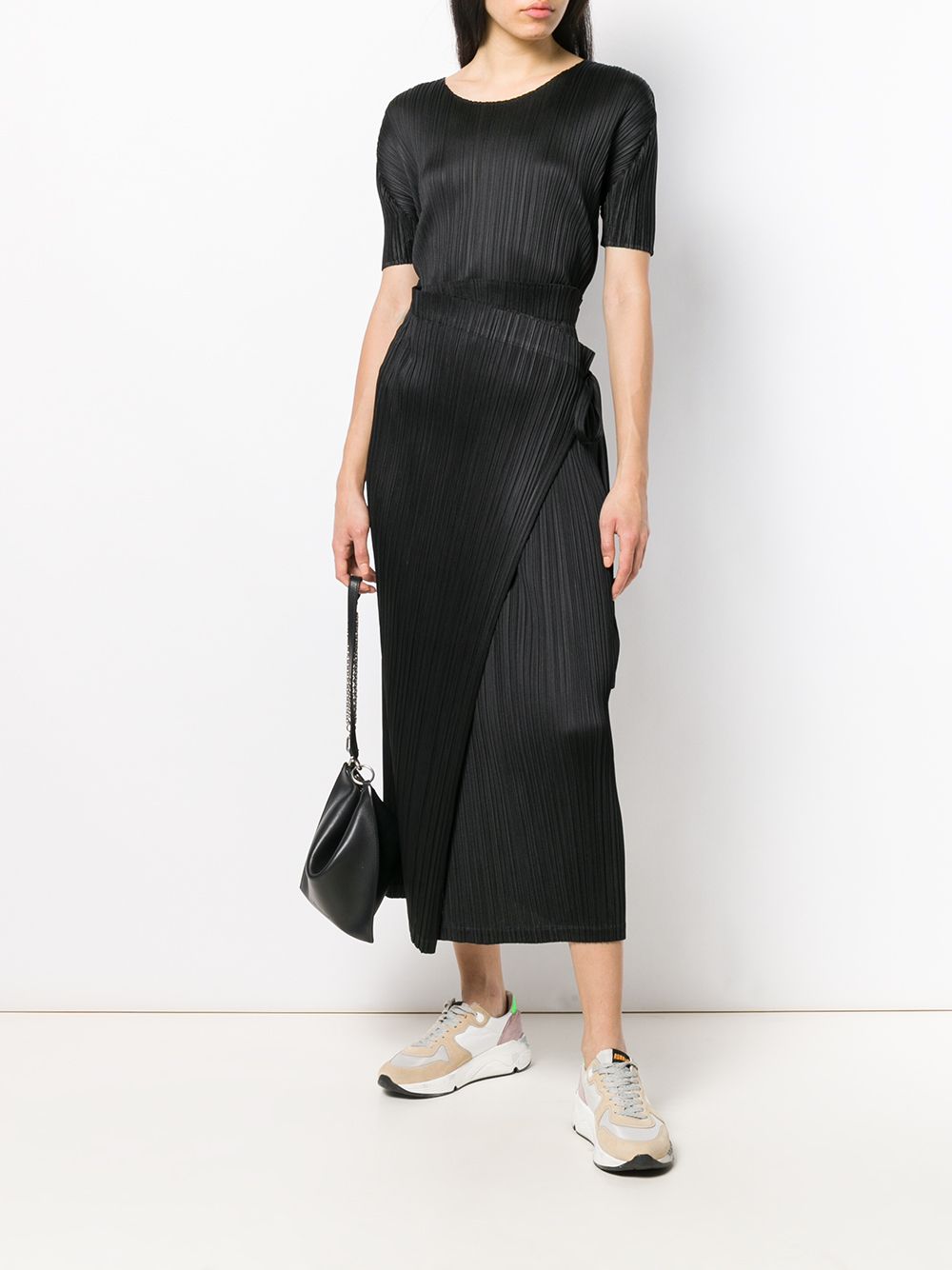 фото Pleats Please Issey Miyake плиссированная футболка