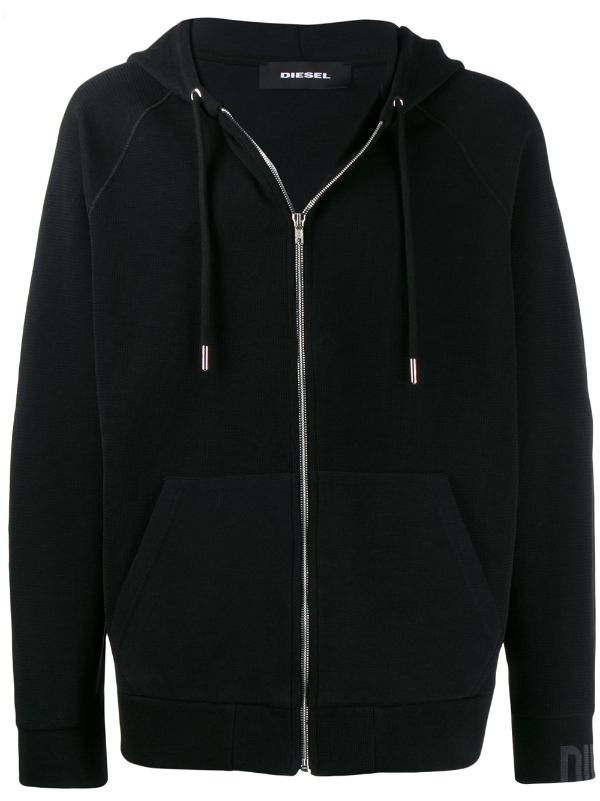 black sweatshirt zip up