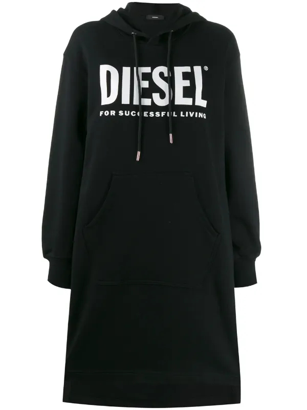 Shop Diesel logo print sweat dress with 