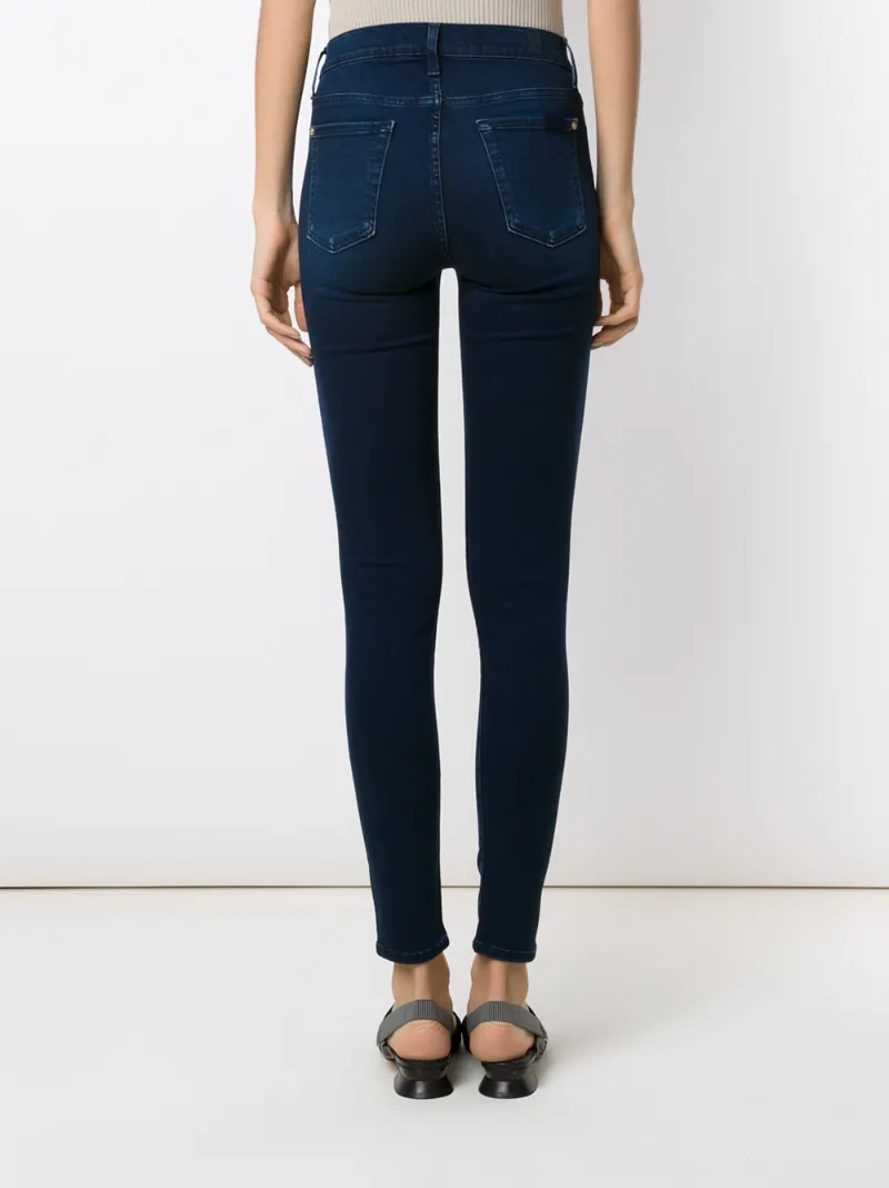 7 For All Mankind Skinny Fit Jeans In Blue