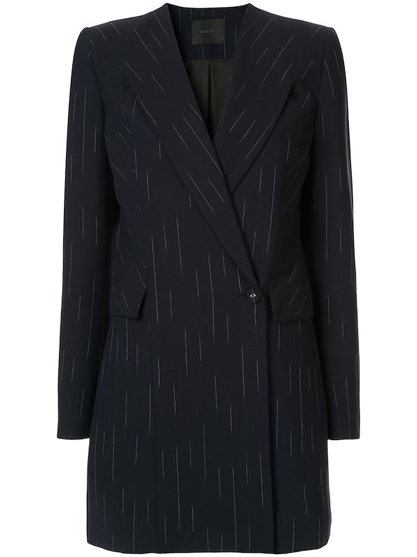 black pinstripe blazer dress