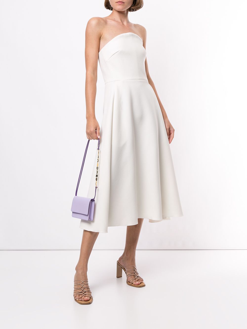 dion lee strapless crepe dress