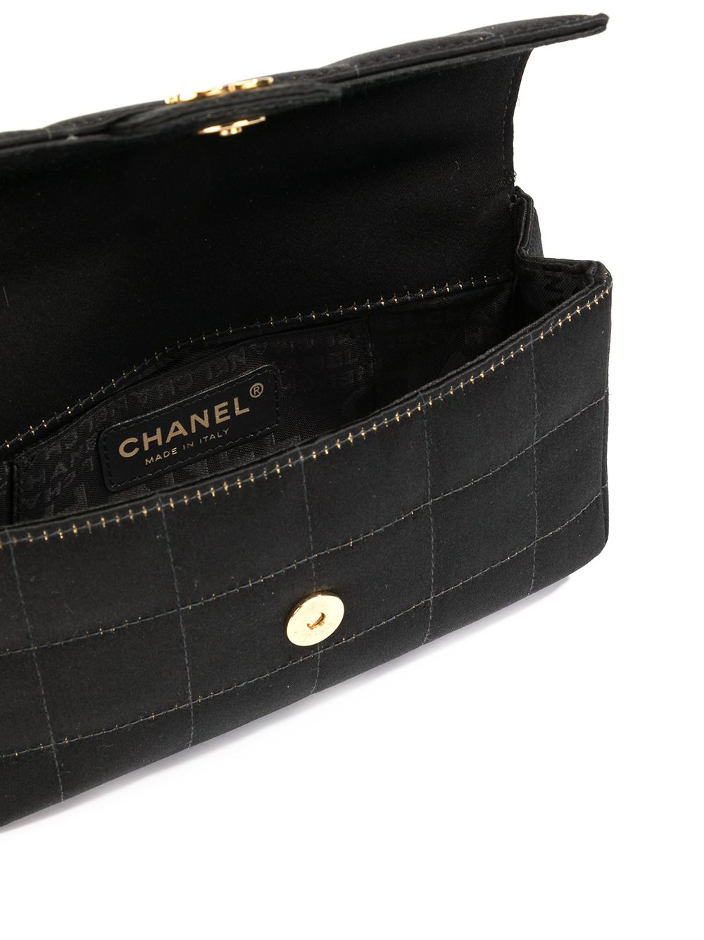 Chanel Pre-owned 2003 Camélia Choco Bar Shoulder Bag - Black