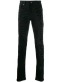 Saint Laurent zebra printed skinny jeans - Black