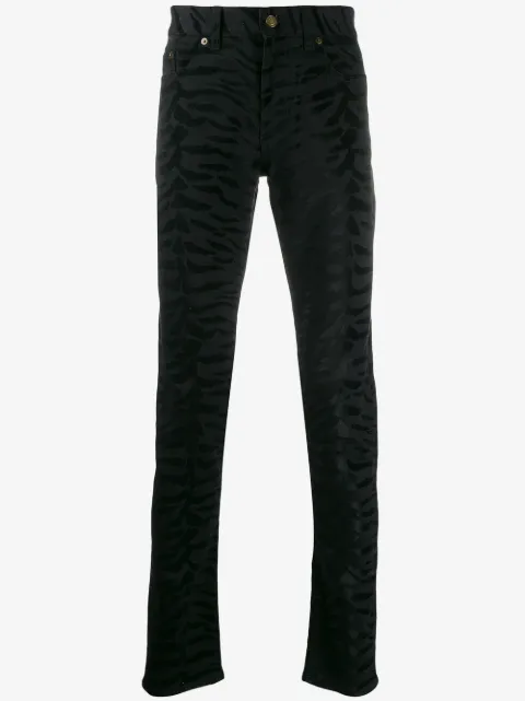 Saint Laurent zebra printed skinny jeans