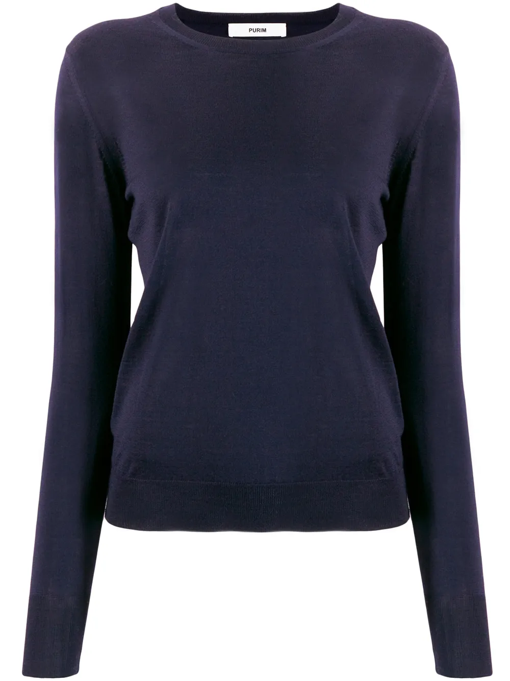Roberto Collina Top met ronde hals Blauw