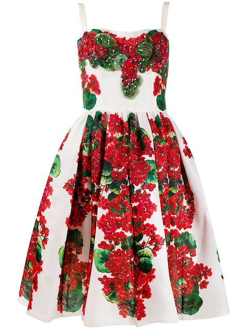 Dolce & Gabbana Vestido evasê com estampa floral