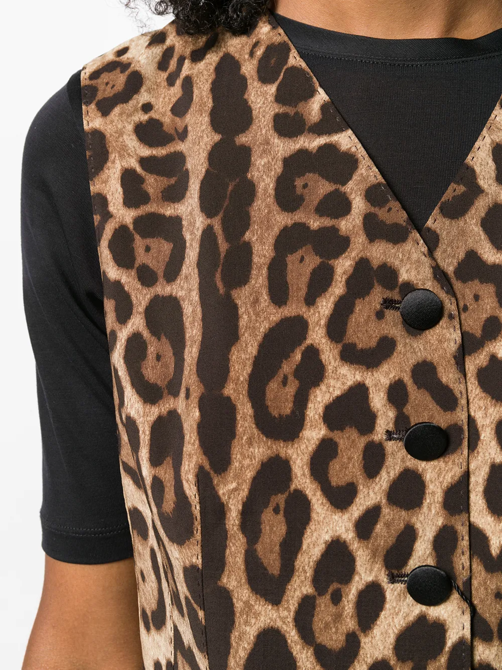 Dolce & Gabbana Gilet met luipaardprint Bruin