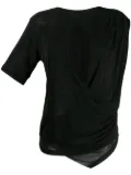 UNRAVEL PROJECT draped T-shirt - Black