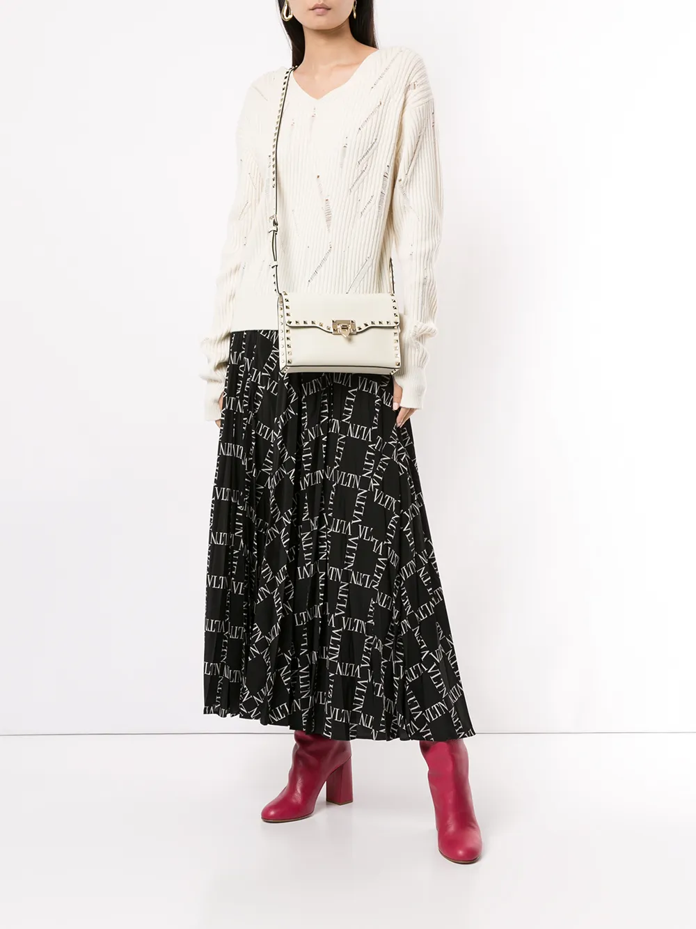 Valentino Garavani Rok met print - Zwart