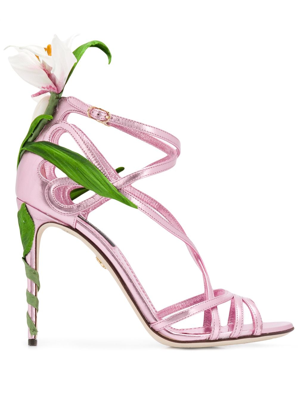Dolce & Gabbana Kiera lily-embroidered Sandals - Farfetch