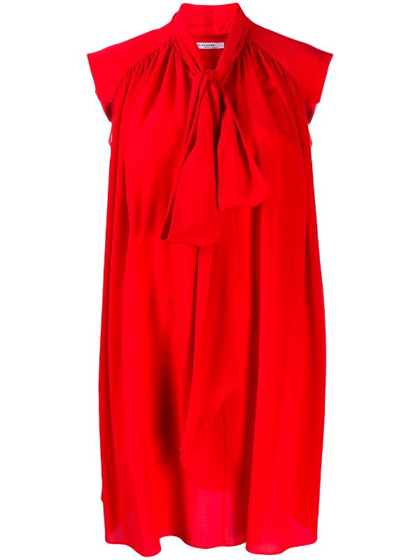 Givenchy red pleated day dress for 