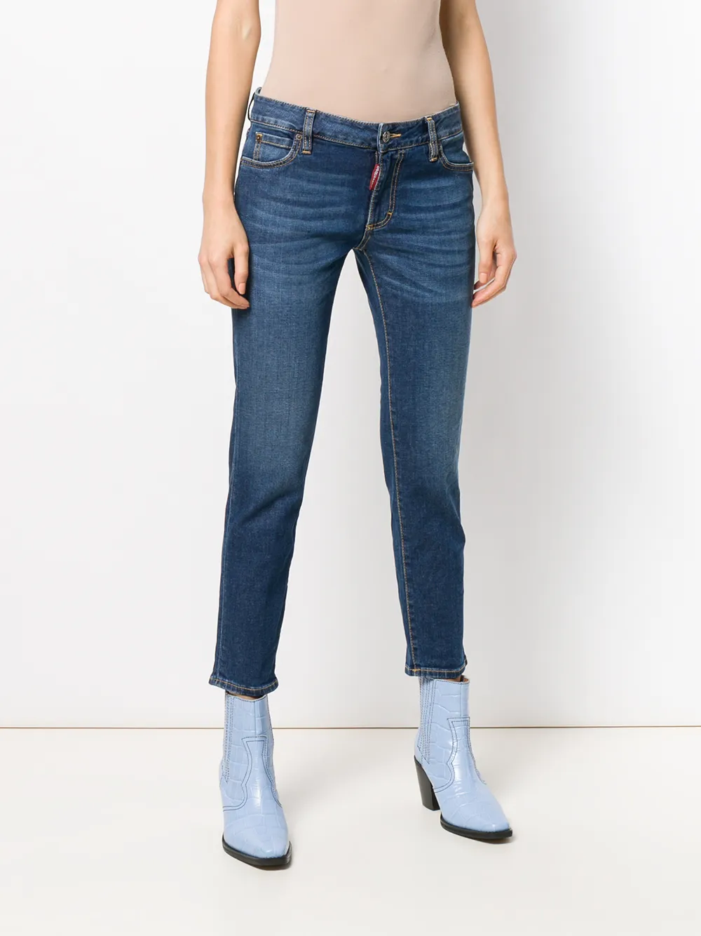 DSQUARED2 Cropped jeans Blauw