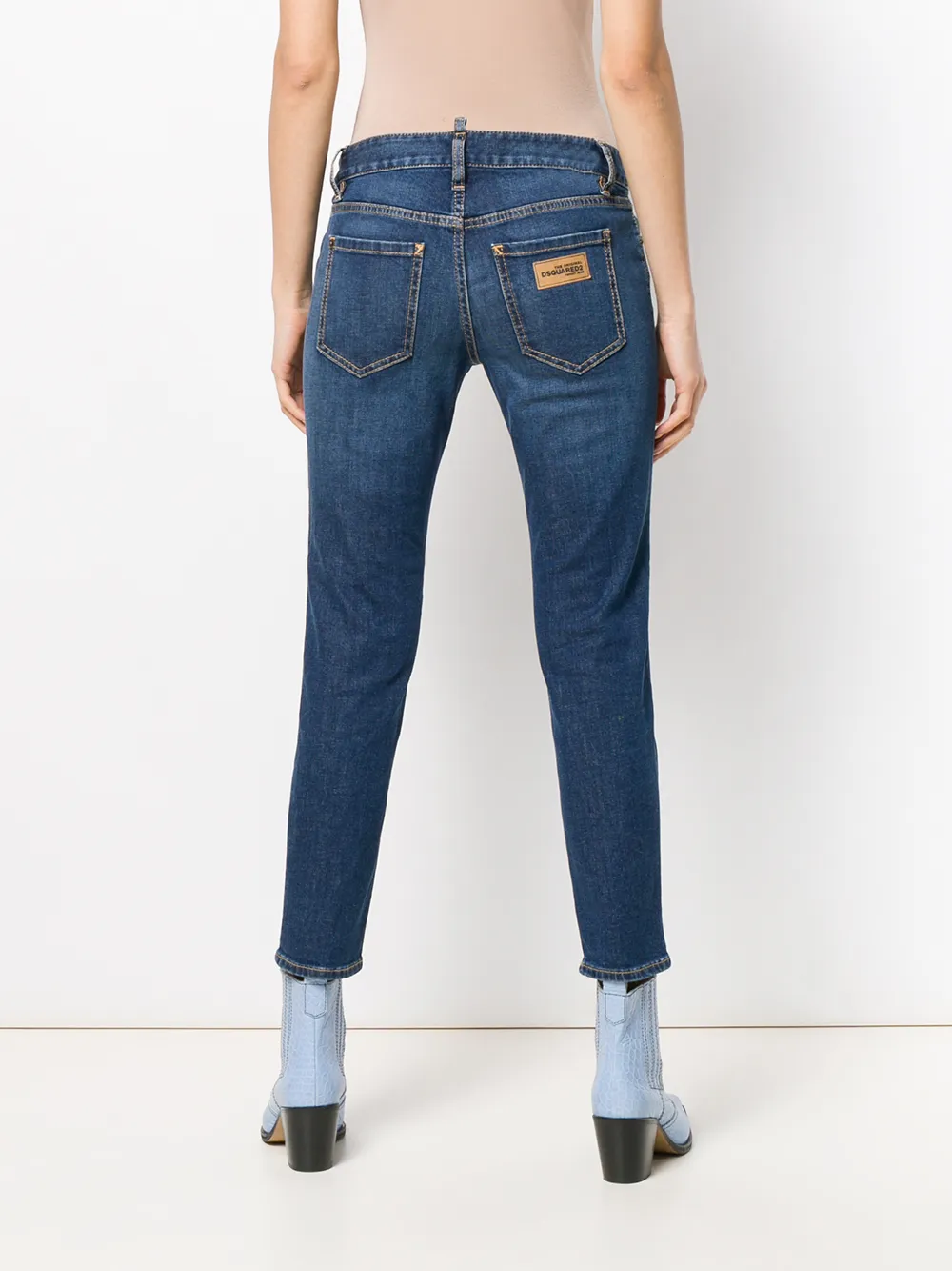 DSQUARED2 Cropped jeans Blauw