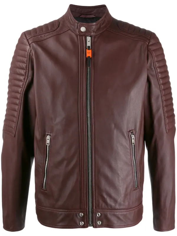 FEMALE LADIES WOMAN PREMIUM SHEEP LEATHER BIKER JACKET PANELED STYLE GOLDEN ZIP