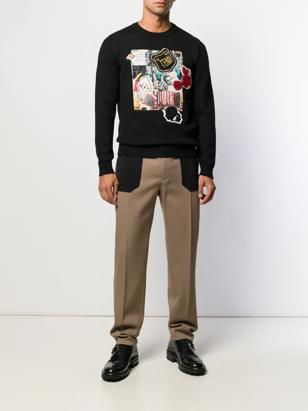Uomo Maniche Lunghe Maglione Karls People