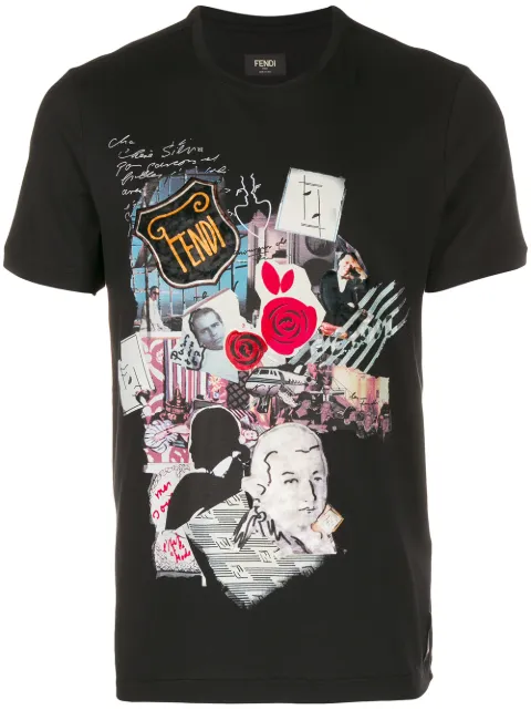 Fendi karl kollage t shirt Outlet