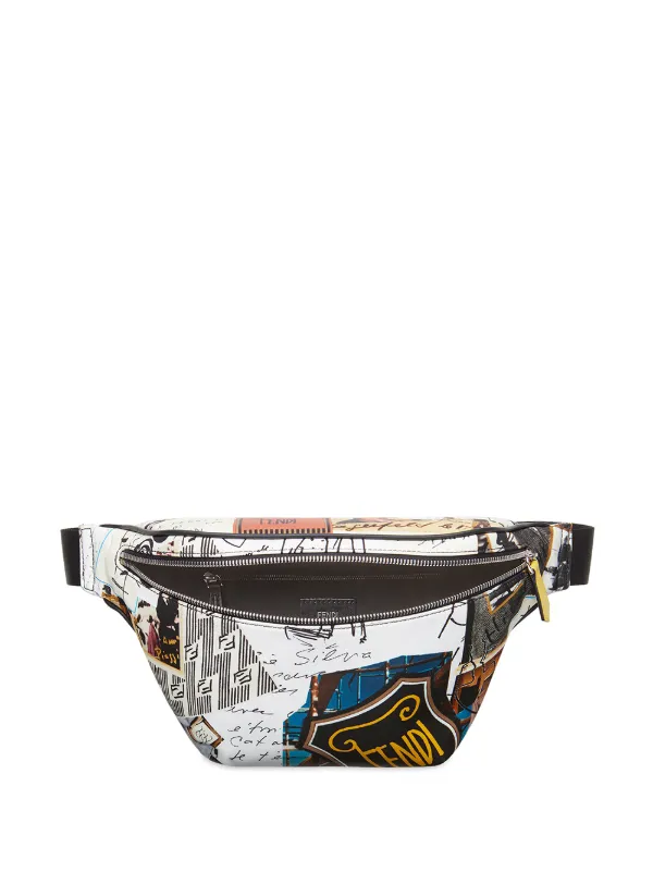 fendi print belt