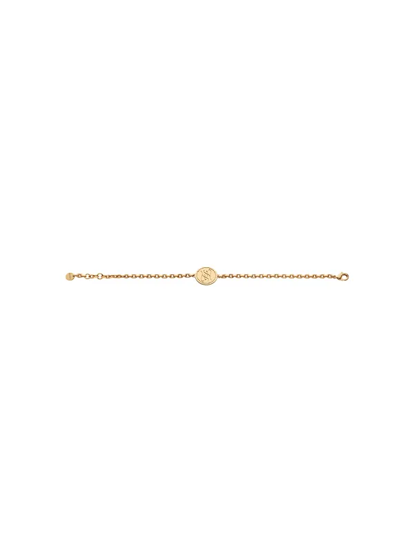 Fendi Ff Engraved Logo Charm Bracelet 7aj178b08 Gold Farfetch Fendi Ff Engraved Logo Charm Bracelet